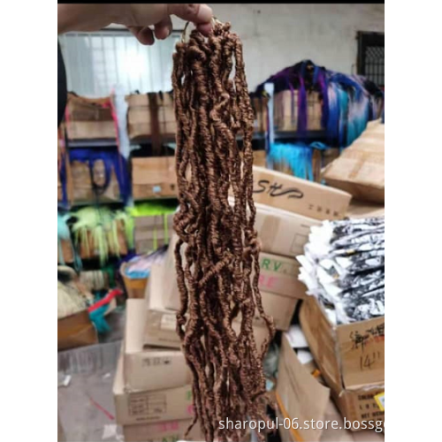 Faux locs 12inch 18inch 24inch length Synthetic Ombrewavy Faux locs Crochet hair braid